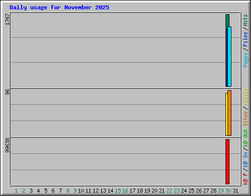Daily usage for November 2025