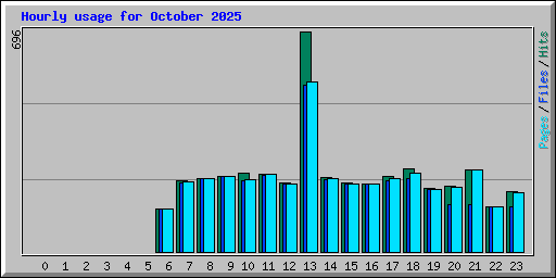 Hourly usage for October 2025