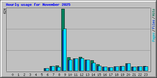 Hourly usage for November 2025