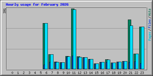 Hourly usage for February 2026